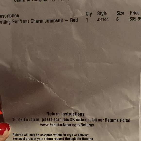 Sexy red jumpsuit - Picture 8 of 9